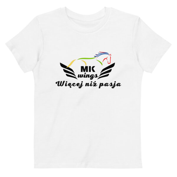 T-shirt dziecięcy z bawełny organicznej (biały)