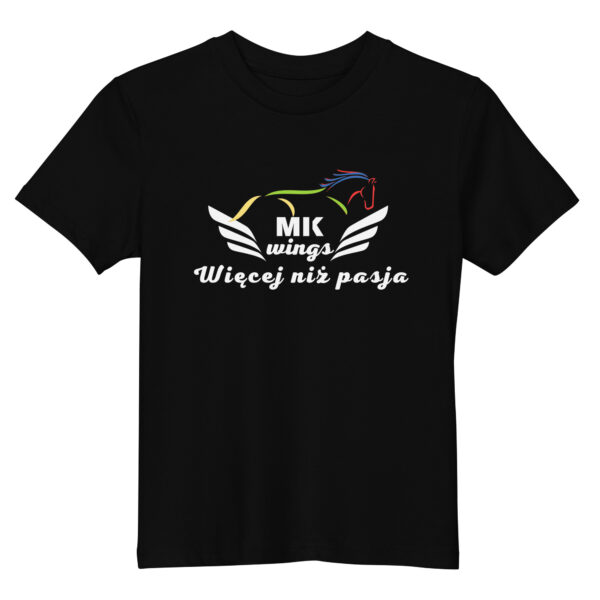 T-shirt dziecięcy z bawełny organicznej (czarny)