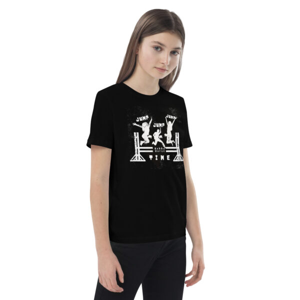 T-shirt dziecięcy z bawełny organicznej (HH jump - czarna) - obrazek 4