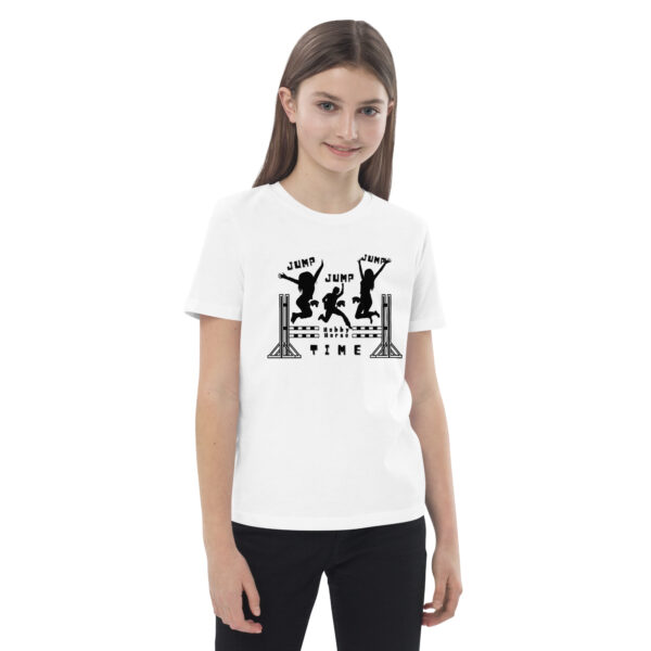 T-shirt dziecięcy z bawełny organicznej (HH jump - biała) - obrazek 5