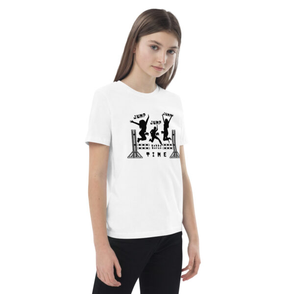 T-shirt dziecięcy z bawełny organicznej (HH jump - biała) - obrazek 4